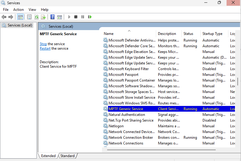 MPTF service