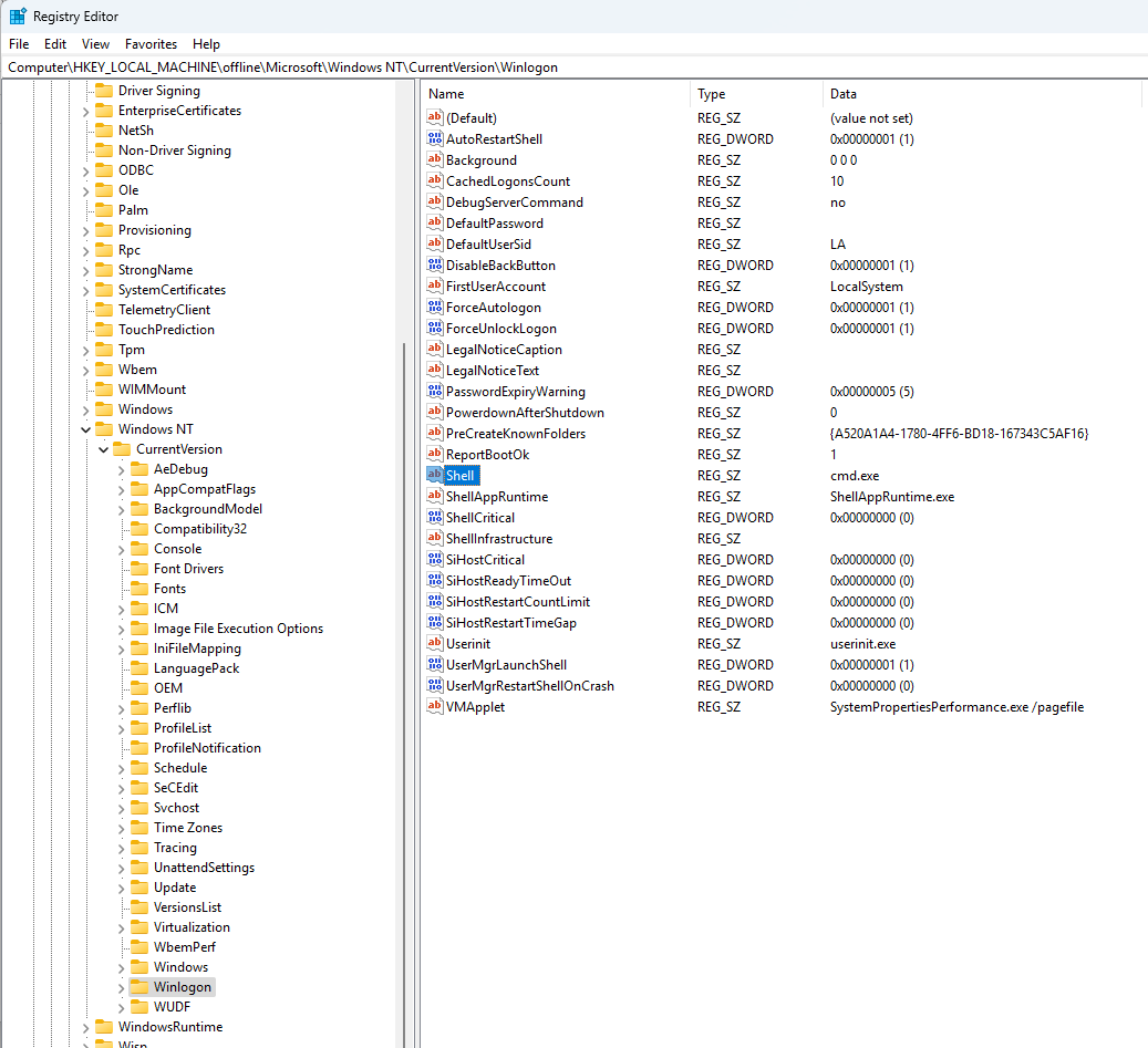 Shell Registry