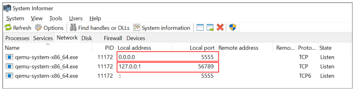 QEMU Hardware and Software Debugging ports