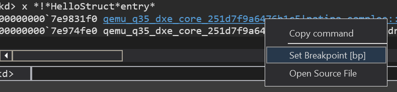 Setting a breakpoint on a symbol